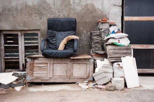 Recycling center handling furniture disposal
