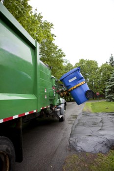 Emergency spill kit and first aid equipment at a removal site